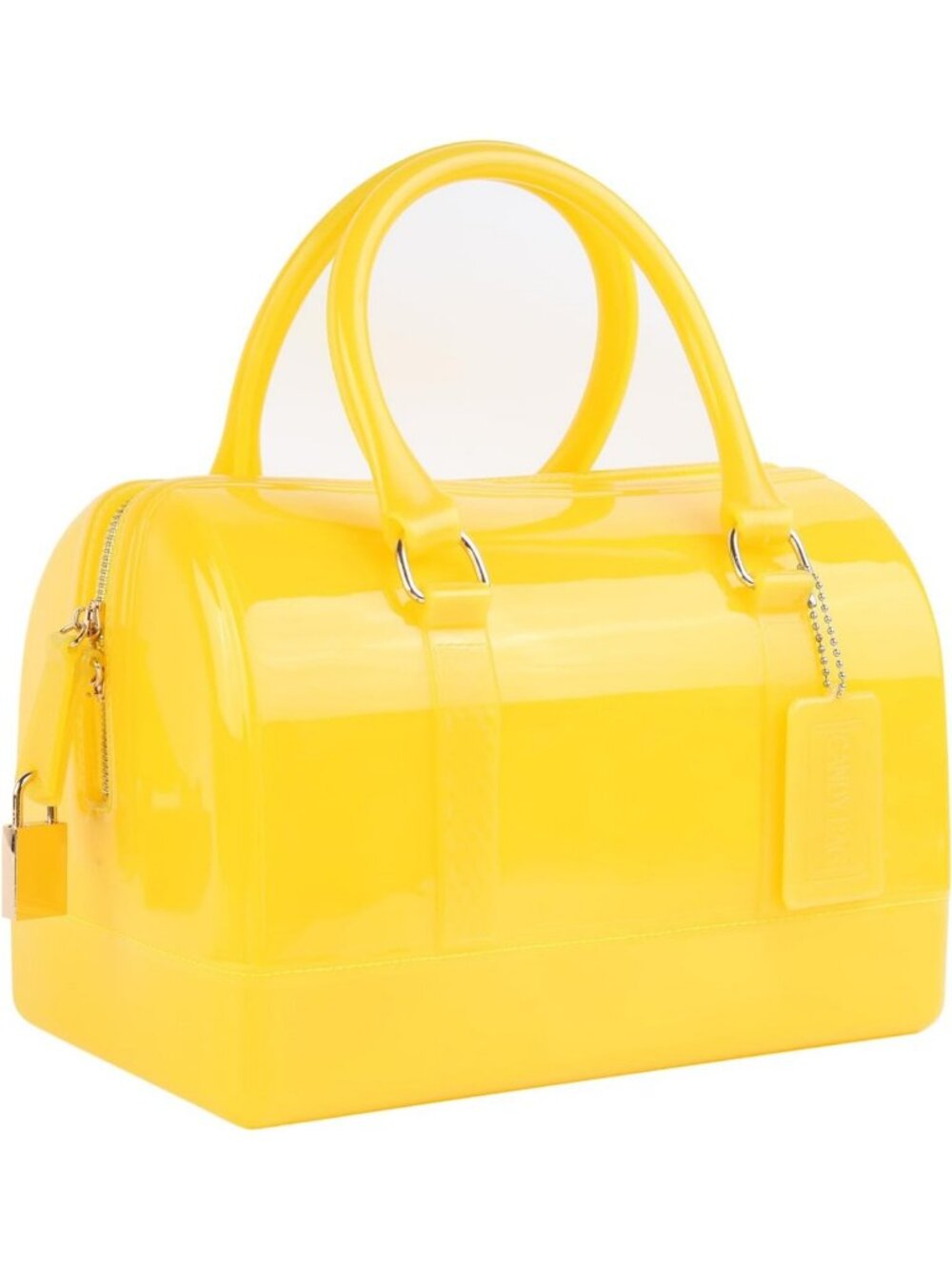 Summer Jelly Handbag - Pillow-Shaped Top Handle, Candy Color, Transparent